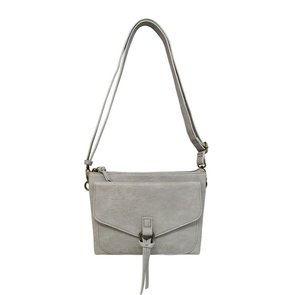 NWT Bueno of California Flap Crossbody Bag Color Grey